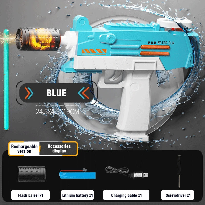 Electric Water Gun Toy – Auto-Splash Power with Flame Lights | Family Care