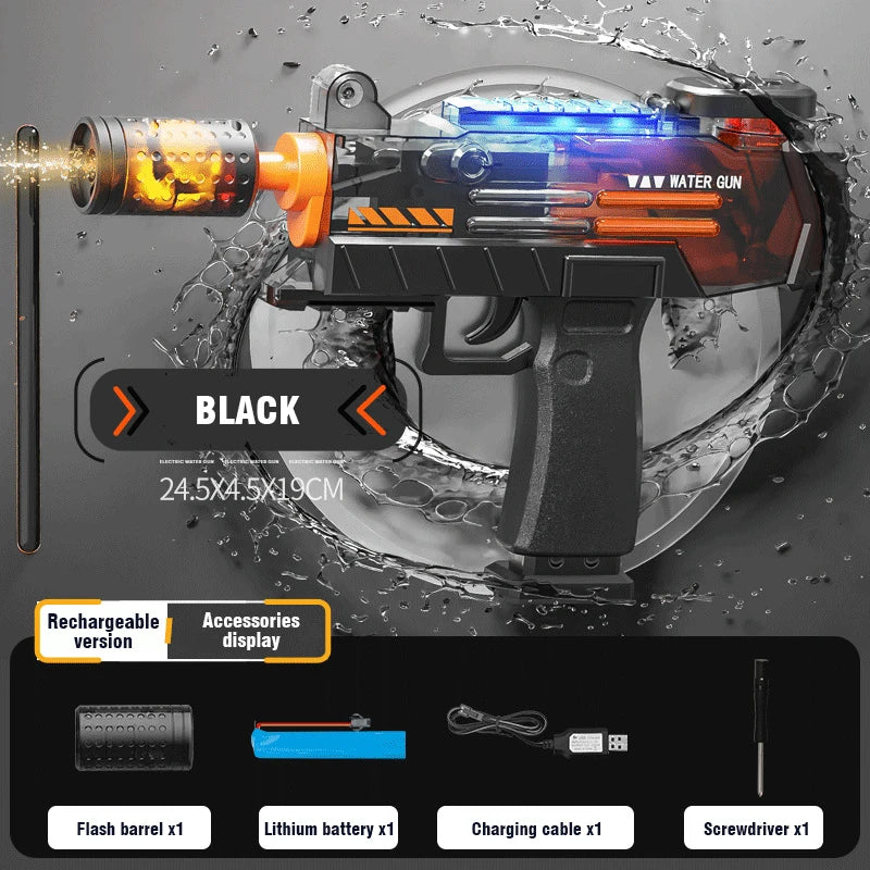 Electric Water Gun Toy – Auto-Splash Power with Flame Lights | Family Care