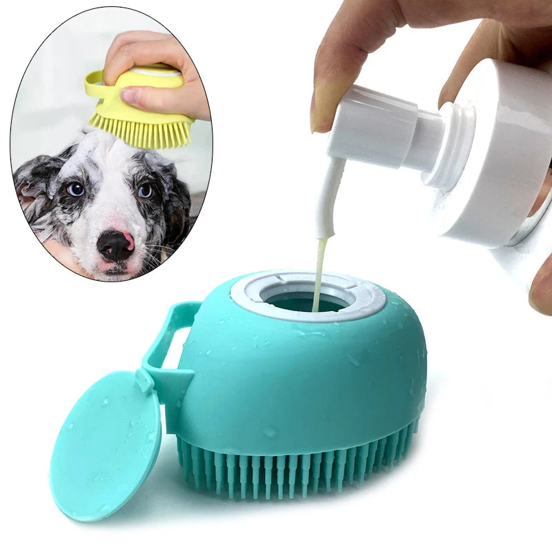 Silicone Pet Bath Brush – Soft Wash & Massage Groomer | Pets Friend