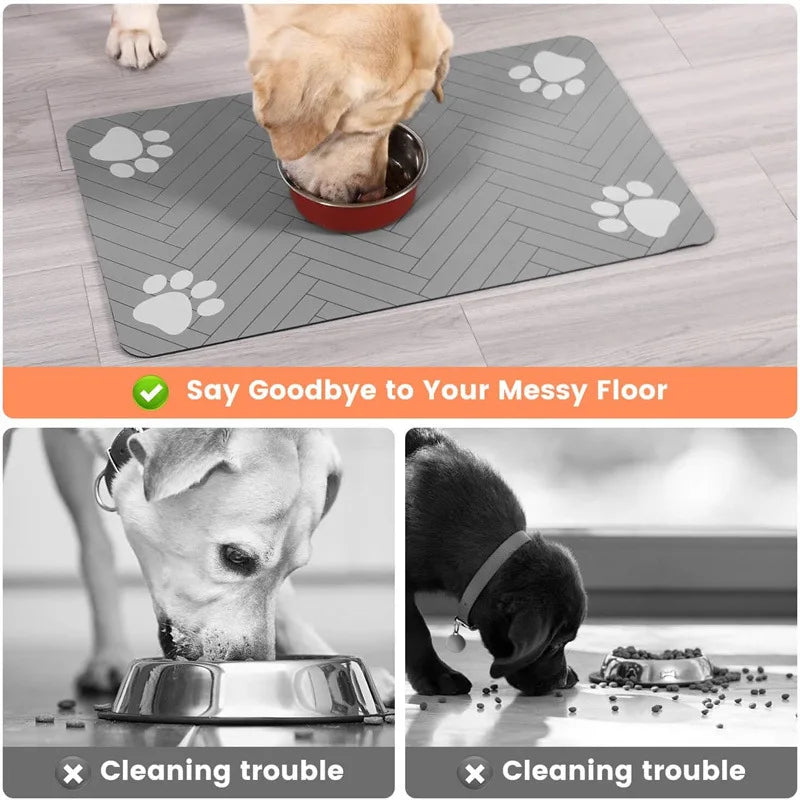 Absorbent Pet Feeding Mat – Quick-Dry, Anti-Slip & Floor-Protecting | Pets Friend