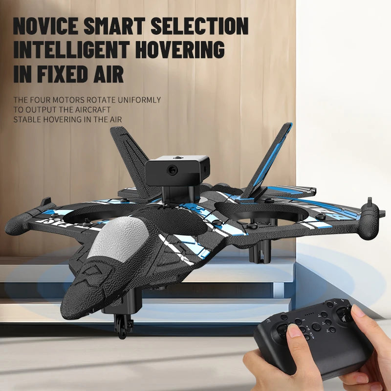 RC Obstacle-Avoidance Fighter Plane – 4K Camera, 2.4G Control & Foam Safety Design | Smart Innovation