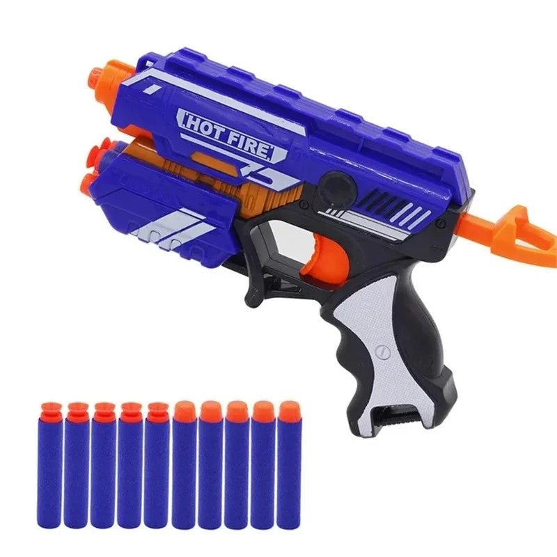 Children’s Soft Bullet Toy Gun – Manual Long-Range Blaster | Family Care