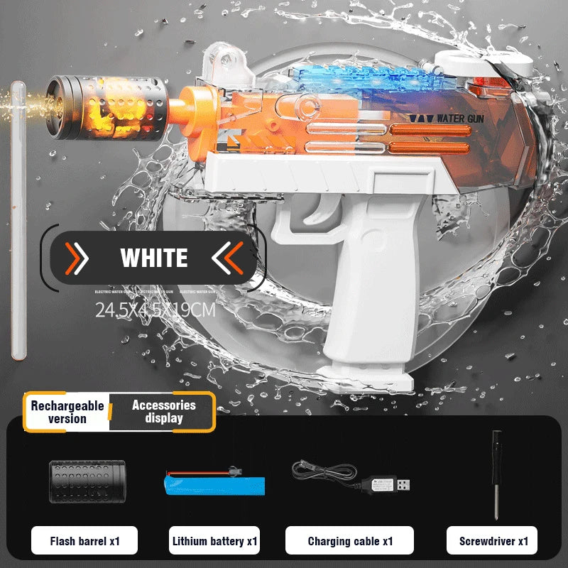 Electric Water Gun Toy – Auto-Splash Power with Flame Lights | Family Care