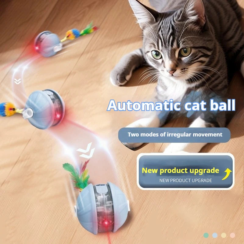 Smart Interactive Cat Ball – Automatic Rolling Toy with Tail | Pets Friend