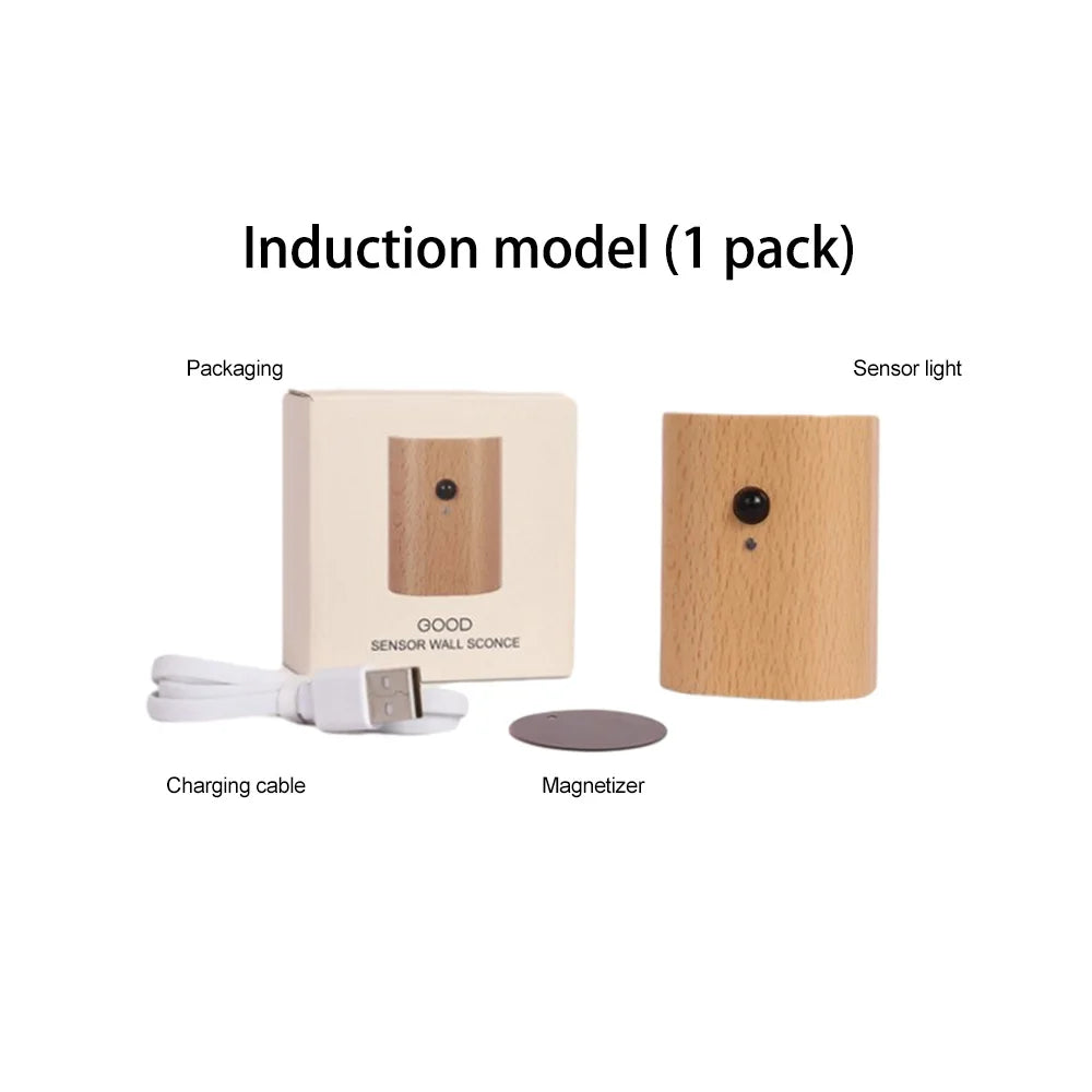 Linkage Wooden Motion Sensor Night Light – Smart Warm Ambience | Comfort at Home