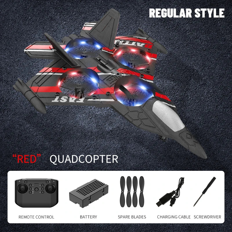 RC Obstacle-Avoidance Fighter Plane – 4K Camera, 2.4G Control & Foam Safety Design | Smart Innovation