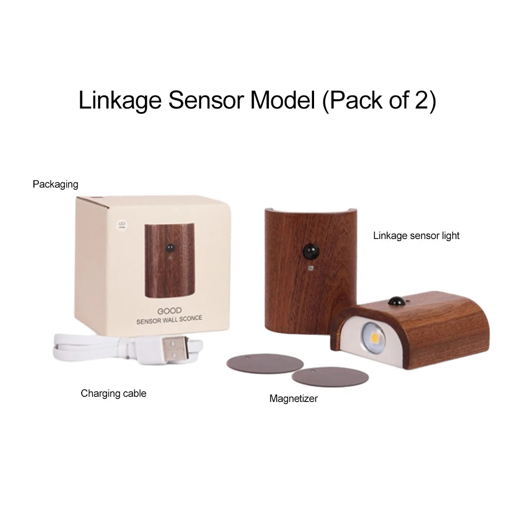 Linkage Wooden Motion Sensor Night Light – Smart Warm Ambience | Comfort at Home