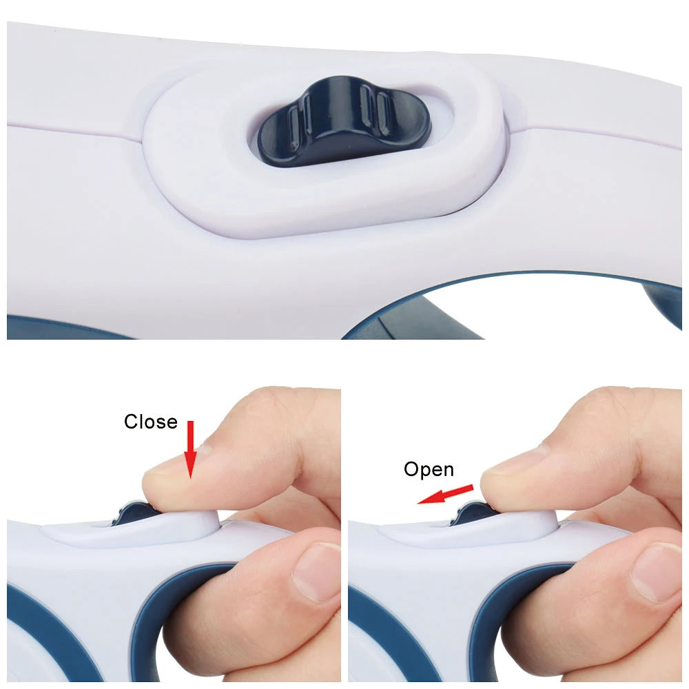 Long Retractable Dog Leash – Strong Nylon Extending Lead | Pets Friend