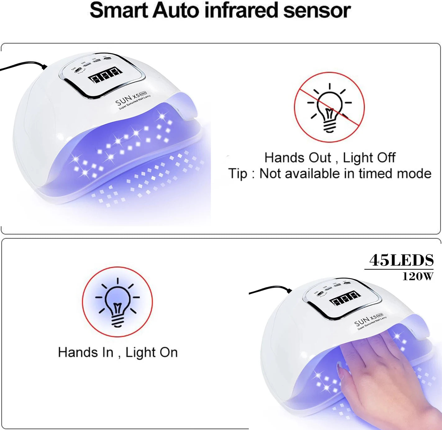 Professional UV Gel Nail Lamp – Fast Curing & Smart Timing | Smart Innovation