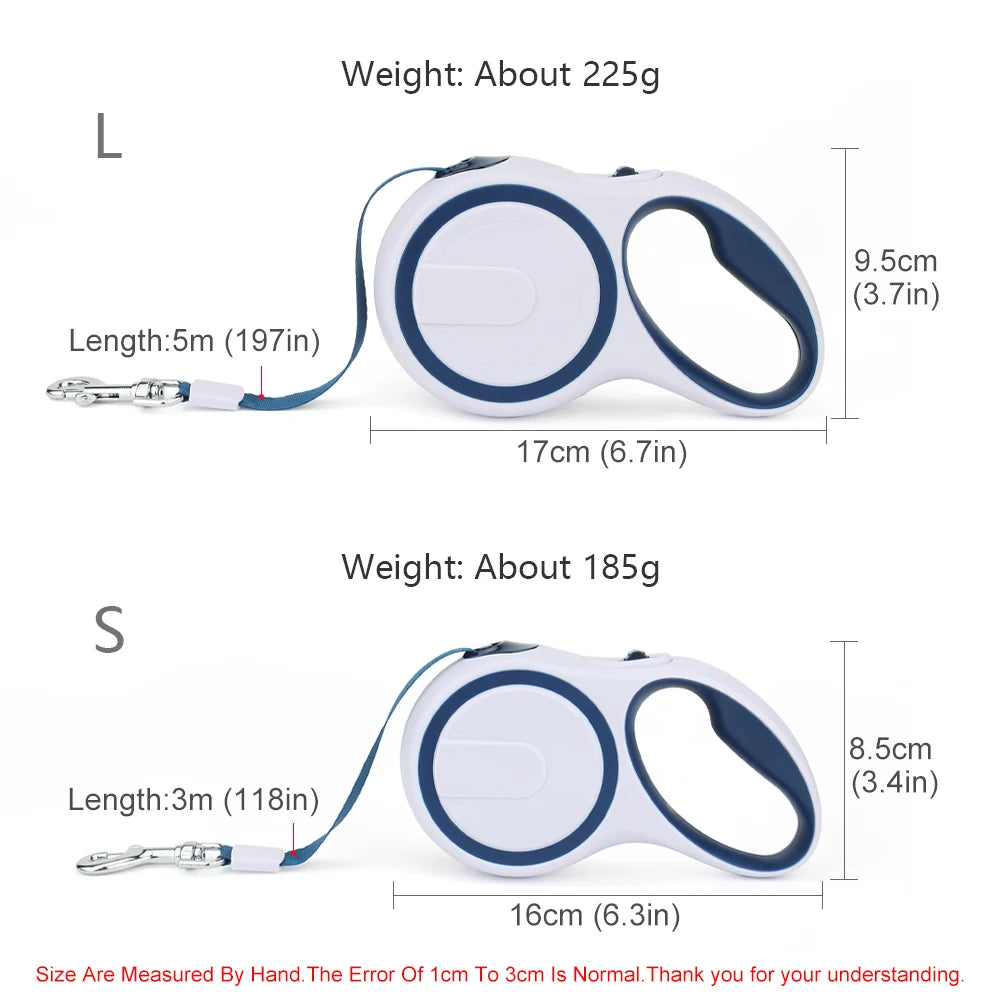 Long Retractable Dog Leash – Strong Nylon Extending Lead | Pets Friend