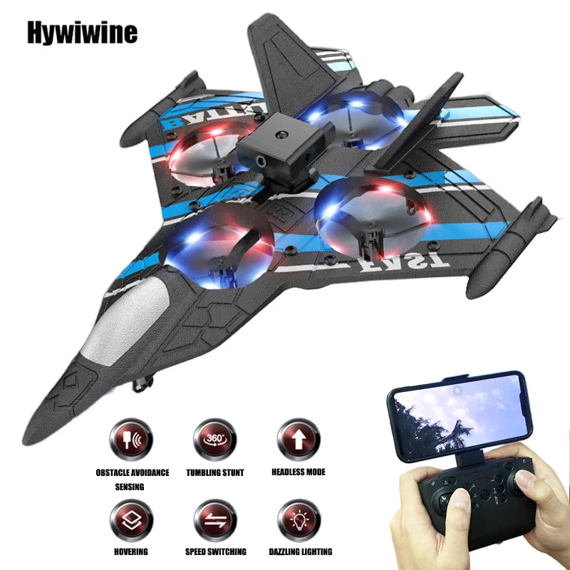 RC Obstacle-Avoidance Fighter Plane – 4K Camera, 2.4G Control & Foam Safety Design | Smart Innovation