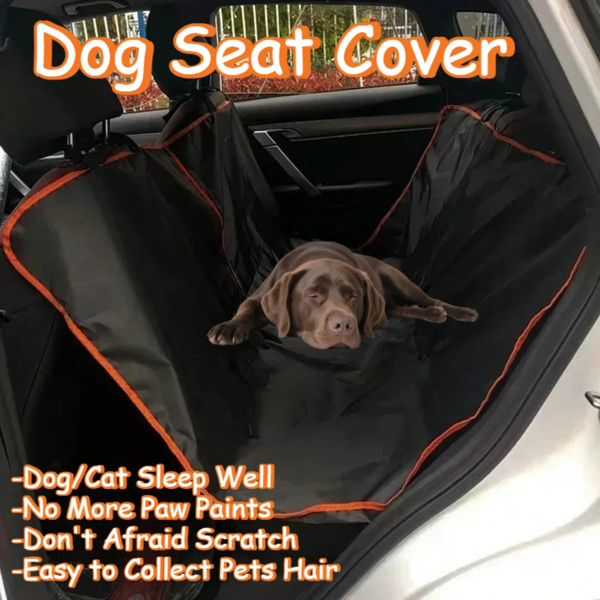 Dog Car Seat Cover – Waterproof, Scratchproof & Safe Back Seat Hammock | Pets Friend